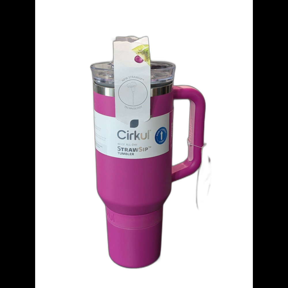 Cirkul 40oz All-Day StrawSip Tumbler in "Brink" Bright Pink